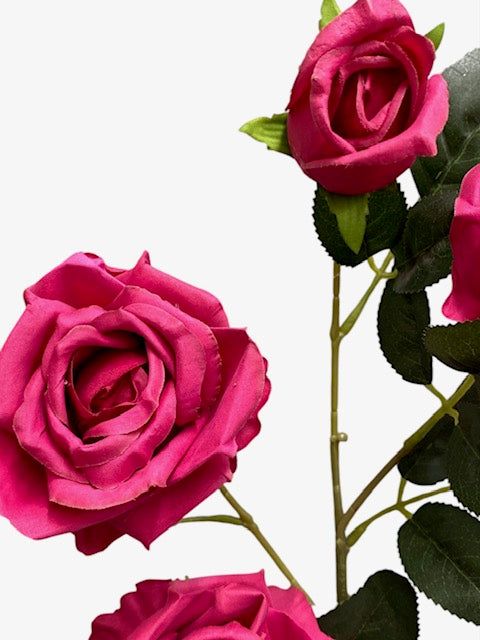 33'' Single Open Rose ( INT106-#5 New Fuchsia )
