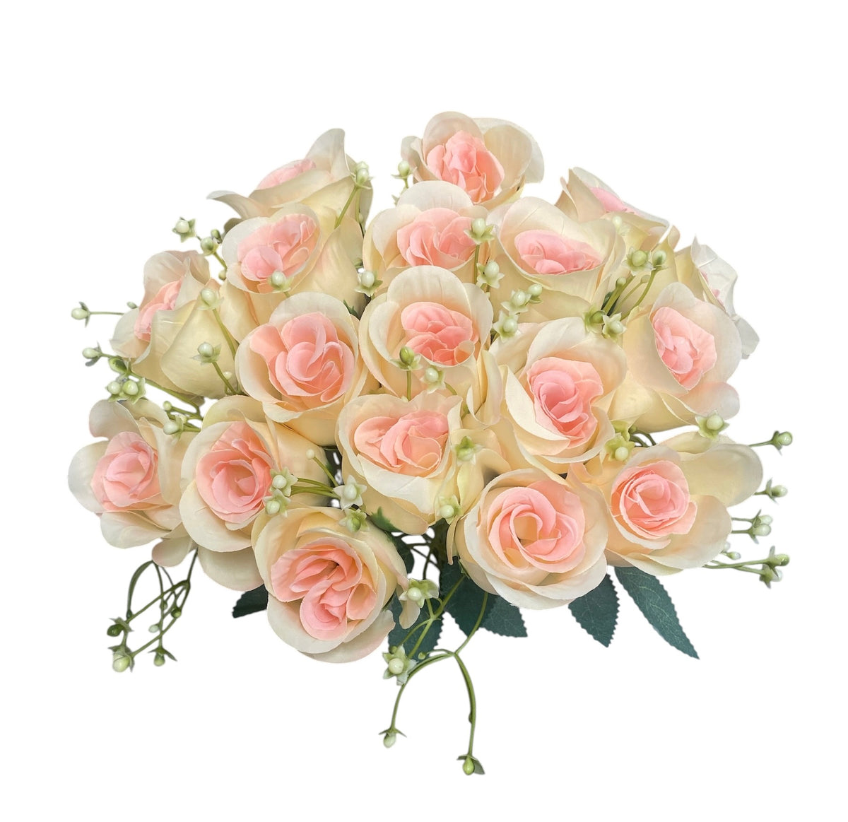 16'' Rose Bud Bush ( INT2522-#8 Cream Pink )