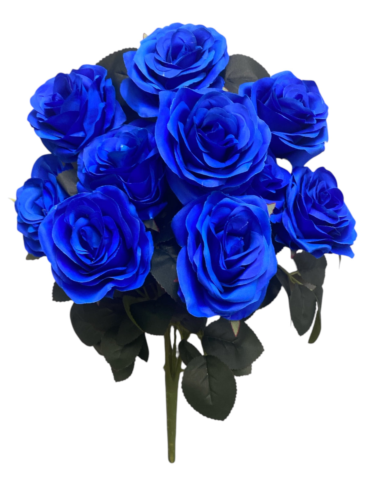 18" Silk Open Rose Bush ( B1024N-#12 Royal Blue ) AN10004