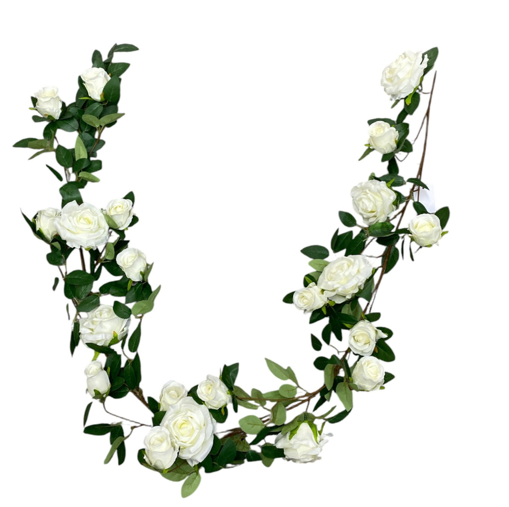 5.3' Wired Rose Garland ( 510-26-#2 Cream )