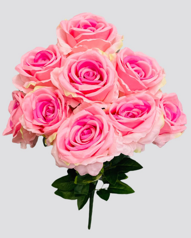 20" Silk Open Rose Bush ( INT0071-Two Tone Pink )( B930 )