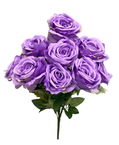 20" Silk Open Rose Bush ( INT0071-Lavender )( B930 )