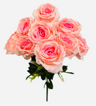 20" Silk Open Rose Bush ( INT0071-Rose Gold  )( B930 )