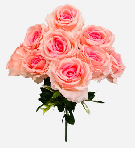 20" Silk Open Rose Bush ( INT0071-Pink )( B930 )