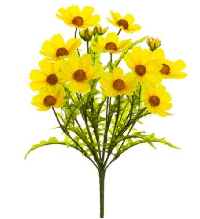 18'' Artificial Cosmos Bush ( FBC303-Yellow )
