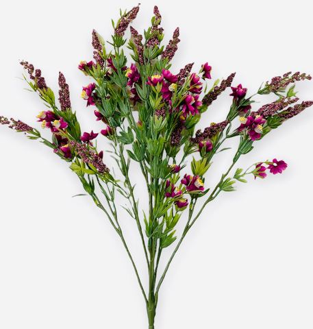 24'' Faux Heather Wild Flower Bush ( FBH197-Purple )