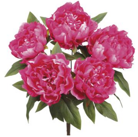 18" Silk Peony Bush ( FBP015-Beauty )