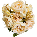 14.5" Faux Peony Bouquet ( 192070-Ivory )
