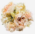 14.5" Faux Peony Bouquet ( 192070-Soft Peach )