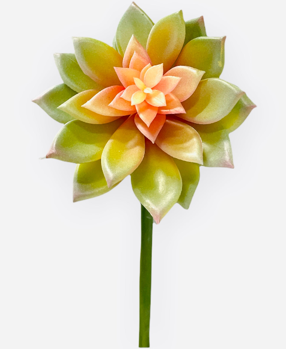 10" Faux Soft Echeveria Pick ( CE5012-Green/Mauve )