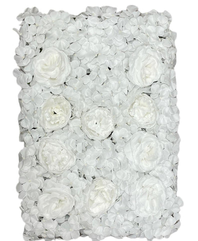 Artificial Flower Wall Panel ( INT1012-White )