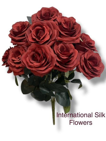 19'' Deluxe Rose Bush ( B1024N- #12 Burgundy )