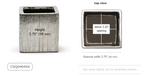 3.75'' Textured Ceramic Square Cube ( CSQ0404-SX )