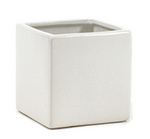 3.75'' Textured Ceramic Square Cube ( CSQ0404-WT )