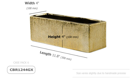 44'' Textured Gold Long Rectangle ( CBR1244-GX )