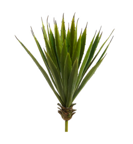 15"Hx8"D Plastic Spike Aloe Plant ( PPA233-GR )