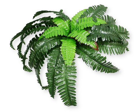 Artificial Red Edge Boston Fern Bush ( GB-04-RED )