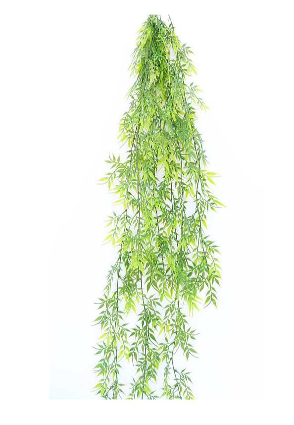 Plastic Bamboo Hanging Greenery Bush ( PH0651-GREEN )