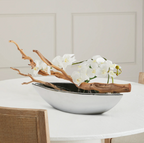3.3'' Ceramic Boat Vase in Silver ( CNB7614-SV )