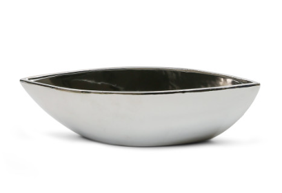 3.3'' Ceramic Boat Vase in Silver ( CNB7614-SV )