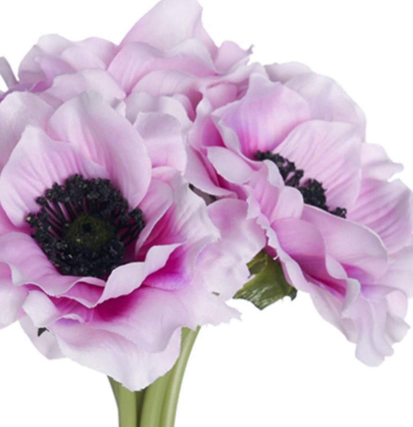 Los Angeles Wholesaler |12” Silk Anemone Bouquet ( FSA052-OC/CR