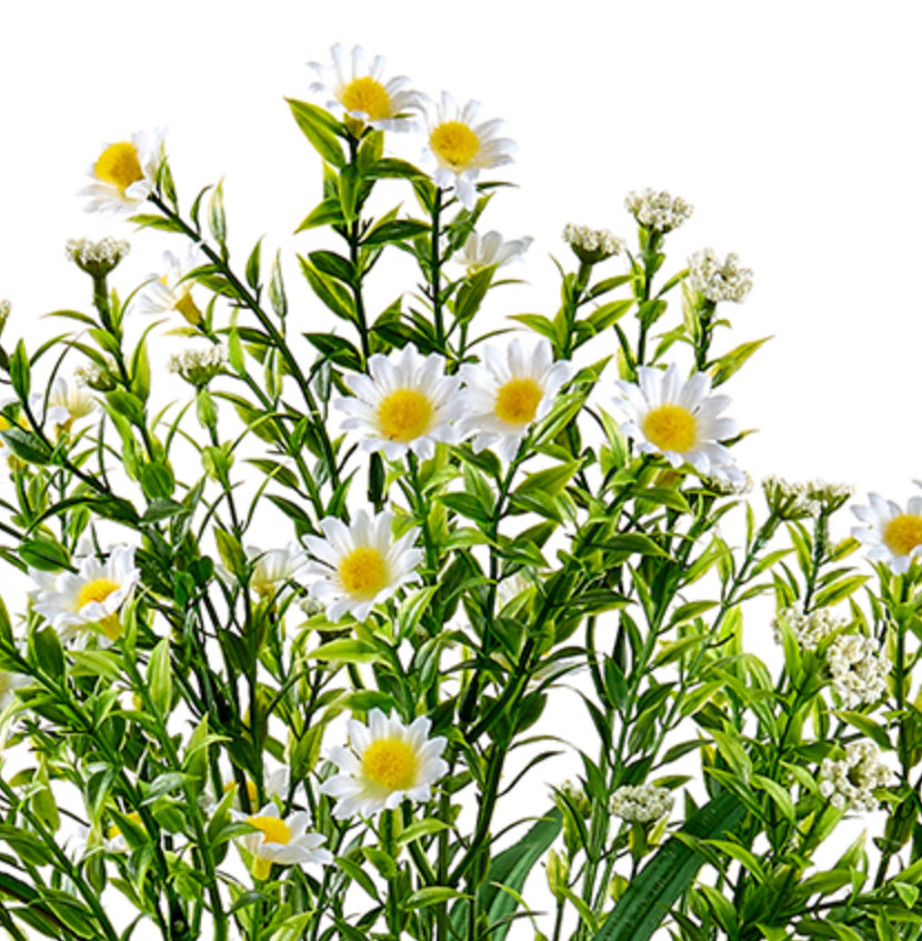 19'' Faux Mini Daisy Bush (  FBD376-White )