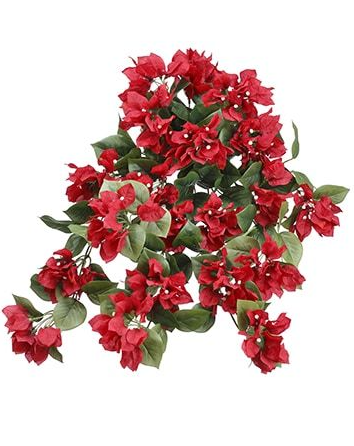 24" Silk Bougainvillea Hanging Bush ( FBB103-Red )