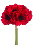 12” Silk Red Anemone Bouquet (FSA052-RED)