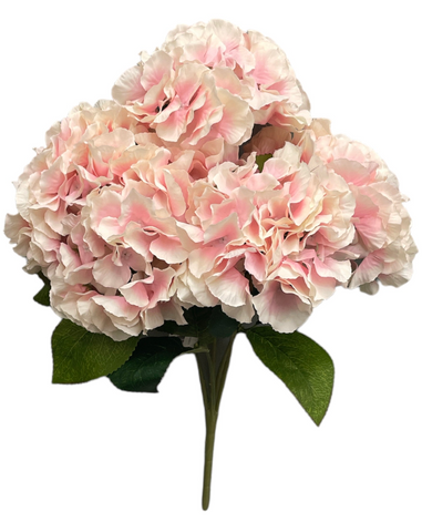 18" Silk Pongee Hydrangea Bush ( INT001-Light Pink )