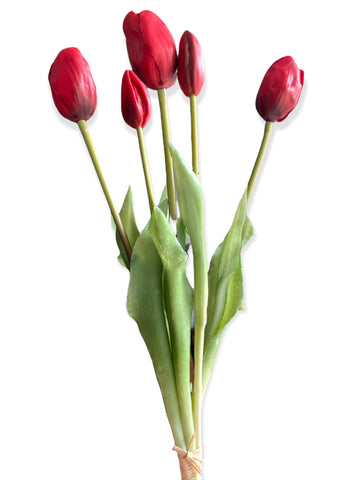 18" Real Touch Tulip Bundle ( FST316-Red )