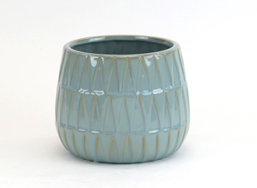 6'' Reactive Glazed Bowl with Triangle Print ( CLB8106-LB )