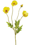 23.6" Silk Poppy Spray ( FSP304-Yellow )