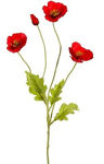 23.6" Silk Poppy Spray ( FSP304-Red )