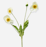 23.6" Silk Poppy Spray ( FSP304-White )