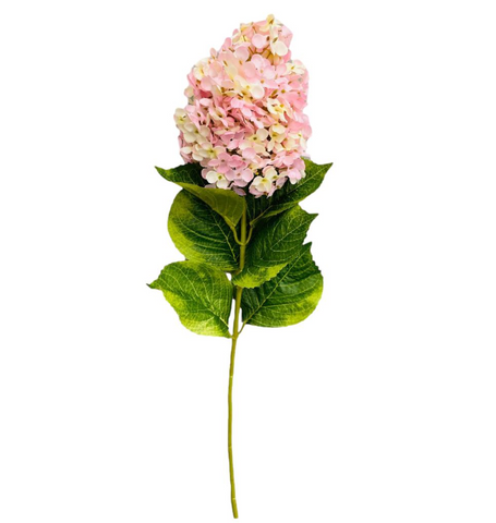 32.5" Faux Oak Leaf Hydrangea Stem ( FSH033-Pink 2 Tone )
