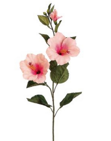 31” Faux Hibiscus Spray ( FSH753-Pink )
