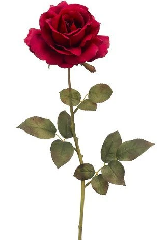 28'' Silk Queen Rose Spray ( GTR638-Red )
