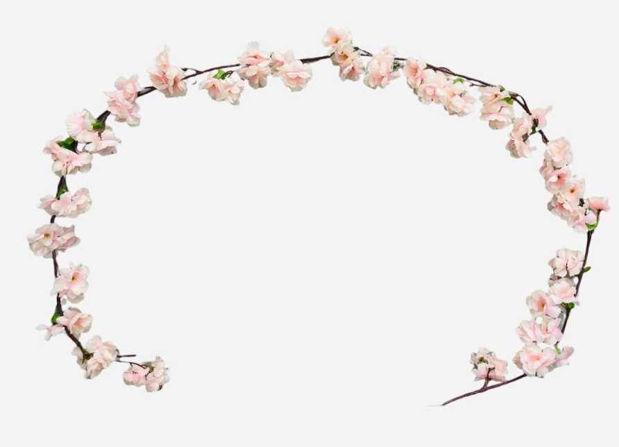 6' Peach Blossom Garland ( INT1014-Cream Peach  )