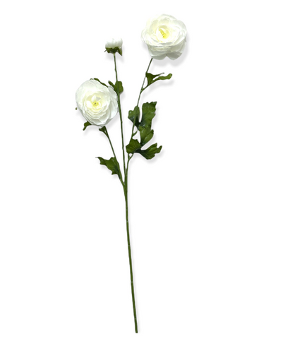 27” Faux Ranunculus Spray ( FSR502-Cream )