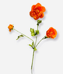 27” Faux Ranunculus Spray ( FSR502-Orange )