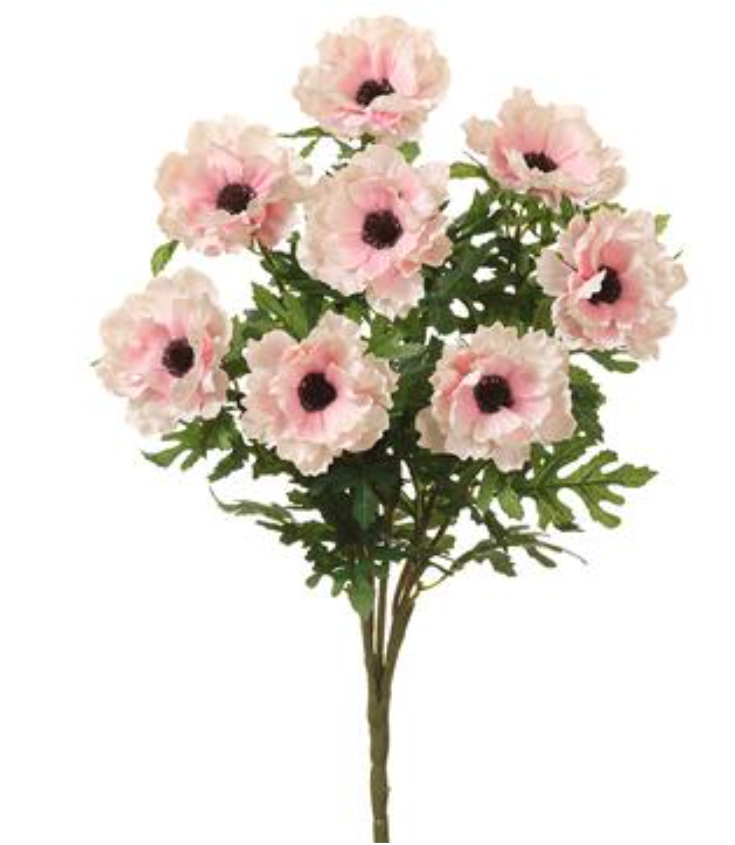 20'' WAVE ANEMONE BUSH ( FBA414-Pink/Black )