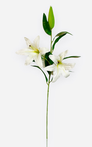 37'' Real Touch Easter Lily Spray ( INT1709-Cream )