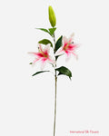 37'' Real Touch Easter Lily Spray ( INT1709-Cream Pink )