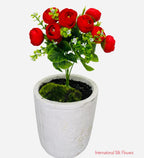 11'' Ranunculus Bud Bush ( B580-Red )