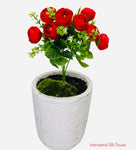 11'' Ranunculus Bud Bush ( B580-Red )