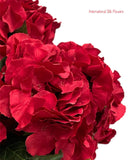 18" Silk Pongee Hydrangea Bush ( INT001-Red )