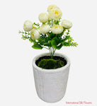 11'' Ranunculus Bud Bush ( B580-Cream )