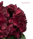 18" Silk Pongee Hydrangea Bush ( INT001-Burgundy )