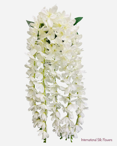 32'' Hanging Orchid Bush ( INT5130-Cream )