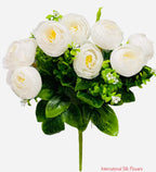 11'' Ranunculus Bud Bush ( B580-White )